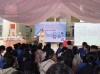 CSGT CA huyện Phù Mỹ tuyên truyền pháp luật về ATGT đoàn viên, thanh niên Mỹ Thọ.