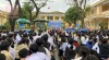 Công an huyện Phù Mỹ tuyên truyền kiến thức an toàn giao thông cho học sinh.