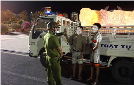 Công an thành phố Quy Nhơn siết chặt thực hiện nghiêm các biện pháp phòng, chống dịch Covid-19.