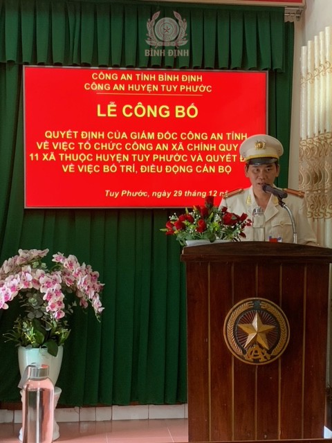 trung ta truong quoc sy truong cong an xa phuoc an phat bieu nhan nhiem vu