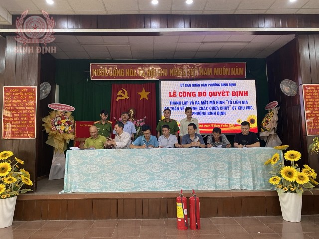 Phường Bình Định thành lập “Tổ liên gia về phòng cháy chữa cháy” tại 07 khu vực trên địa bàn phường.