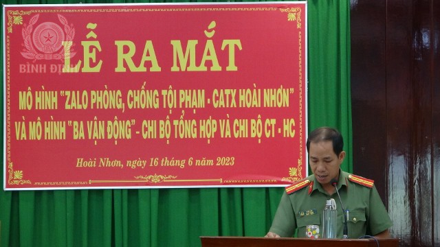 Ra mắt mô hình dân vận khéo “Zalo phòng, chống tội phạm - Công an thị xã Hoài Nhơn”.