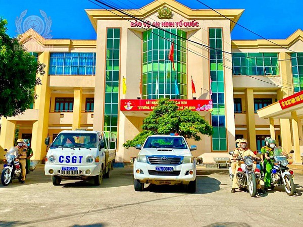 Công an huyện Tây Sơn tăng cường tuần tra đảm bảo trật tự an toàn giao thông, trật tự công cộng Tết Trung thu năm 2023.