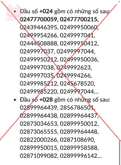 Các số điện thoại lừa đảo, người dân cần lưu ý, cảnh giác