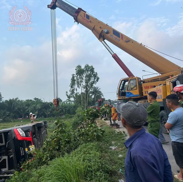 Hiện trường vụ tai nạn giao thông.