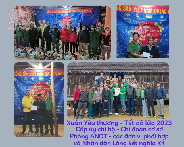 Phòng An ninh điều tra tổ chức chương trình “Xuân yêu thương, Tết đỏ lửa” tại Làng kết nghĩa K4, Vĩnh Sơn, Vĩnh Thạnh.