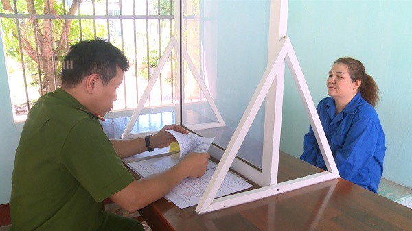 Lê Thị Mỹ Lợi khai báo tại cơ quan Công an.